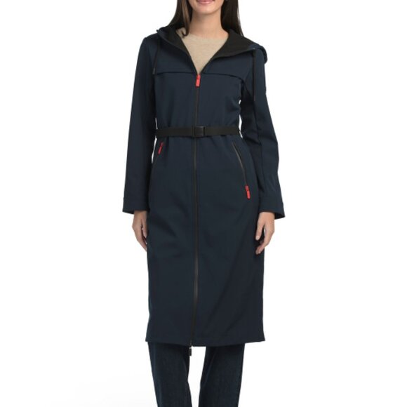 NEW HUNTER Longline Belted Coat in navy for women 1225 10 - Picture 1 of 7